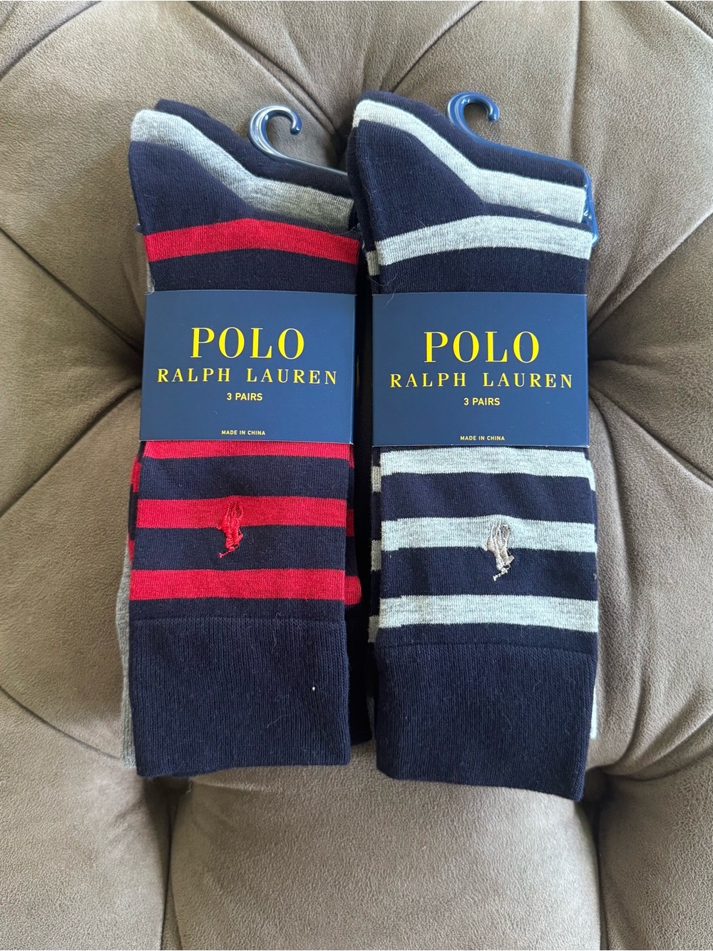 NWT Men’s 6 Pairs Polo Ralph Lauren Logo Dress Socks Size 6-12.5